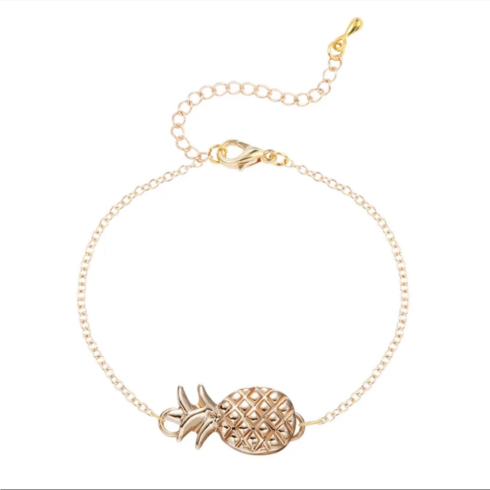 Gold Silver Pineapple Bracelet